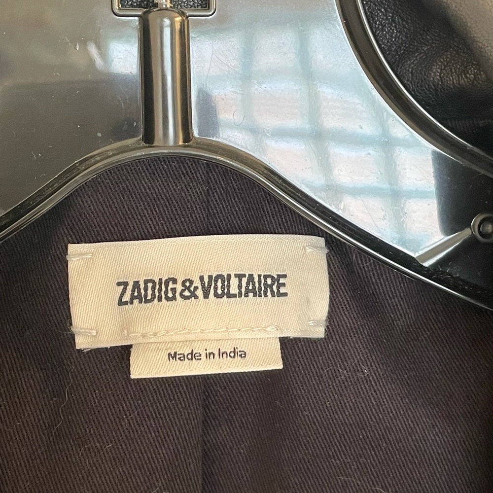 ZADIG & VOLTAIRE VISCO CRINKLE LEATHER JACKET